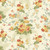 Marcus Fabrics Kathleen's Story Christine Schulte Bouquet Cream, fabric with a floral pattern featuring yellow and maroon roses, small yellow flowers, and green leaves on a light cream background.