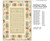 Marcus Fabrics Kathleen's Story Christine Schulte Cream Panel Quilt Kit, image showing the quilt design with floral border and alphabet and number embroidery pattern in the center.