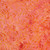 Lumin Fabrics Island Batik Butterfly Ballet Butterfly&Leaves Orange Tangerine, close-up of vibrant orange and tangerine watercolor floral batik fabric with butterfly and leaf patterns.