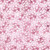 Lumin Fabrics Island Batik Cherry Blossom Large Blossoms Red Shell, pink fabric with large cherry blossom floral pattern in red shell outline.