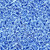 Lumin Fabrics Island Batik Paisley Parade Mini Leaf Paisley Blue Cornflower, fabric with a detailed blue and light blue paisley and leaf pattern.