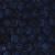 Lumin Fabrics Island Batik Garden Gate Lantern Blue Navy, batik fabric featuring dark blue and navy background with light blue geometric garden gate lanterns pattern.