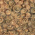 Lumin Fabrics Island Batik Blooom Grove Spiral Brown Java