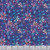 Quilting Treasures Fabrics Royale Dan Morris Purple Packed Stained Glass Flowers, vibrant stained glass floral pattern in shades of purple, blue, and violet with black outlines.