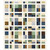 Wilmington Batiks Forest Trails Sashay Quilt Kit, detailed patchwork quilt with various blue, green, brown, gray, and beige batik fabric squares and rectangles arranged in a vibrant mosaic pattern.