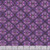 Quilting Treasures Fabrics Royale Dan Morris Purple Floral Tile, detailed purple floral pattern on fabric with black outlining, perfect for quilting and crafting projects.