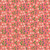 Liberty Fabrics Gifts from the Garden Lasenby Cotton Peach Pink Strawberry Vine, close-up of pink fabric with a floral pattern of white flowers, purple berries, and green leaves.