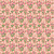 Riley Blake Fabrics Liberty Fabrics Gifts from the Garden Lasenby Cotton Peach Pink Strawberry Vine, close-up image of peach pink fabric with small white flowers, pink strawberries, and green vine leaves pattern.