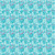 Riley Blake Fabrics Liberty Fabrics Gifts from the Garden Lasenby Cotton Aqua Blue Strawberry Vines, a fabric with a vibrant aqua blue background adorned with a detailed pattern of strawberry vines, white flowers, and pink strawberries.