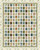 Windham Fabrics Bloomfield Orchard Linen Colored Quilt Kit, quilt with a pattern of painted botanical squares and a floral border.