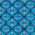 Quilting Treasures Fabrics Royale Dan Morris Blue Floral Tile, vibrant blue floral tile pattern suitable for quilting and fabric projects.