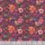 Quilting Treasures Fabrics Fluttering Gardens Dan Morris Purple Floral Berry Paisley, vibrant purple fabric with colorful floral and paisley patterns.