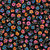 Quilting Treasures Fabrics Fluttering Gardens Dan Morris Black Small Flower