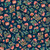 Quilting Treasures Fabrics Serenity Dan Morris Navy Blue Lotus Bloom Floral