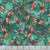 Quilting Treasures Fabrics Serenity Dan Morris Teal Blue Dragonflies, a vibrant fabric featuring colorful dragonflies on a teal background with artistic swirls and splatters.