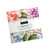 Moda Fabrics Soulstice Create Joy Project Charm Squares 5 Inch, colorful floral fabric squares with pink, purple, blue, and green watercolor floral patterns.