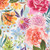 Moda Fabrics Soulstice Create Joy Project Midsummer Bloom Floral Canvas Cream Pink Purple