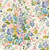 Liberty Fabrics Netflix Bridgerton Bouquet Parade Floral Tana Lawn Cream Pink Blue Purple, a floral printed fabric with pastel-colored flowers and green leaves on a cream background.