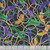 Quilting Treasures Fabrics Mardi Gras Feathers Beads Purple Yellow Black