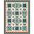 Quilting Treasures Fabrics Serenity Dan Morris Throw Size Quilt Kit, colorful patchwork quilt with dragonfly and floral patterns in blue, green, and pink hues.