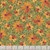 Quilting Treasures Fabrics Joyful Garden Yellow Gold Gerber Daisy, vibrant fabric pattern with yellow and orange Gerber daisies on a green background.