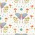 Andover Fabrics Celestial Garden by Alexandra Bordallo Moonlit Moths Cream, a fabric pattern featuring colorful moths, mushrooms, and botanical elements on a cream background.