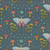Andover Fabrics Celestial Garden by Alexandra Bordallo Moonlit Moths Twilight Teal