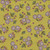 Andover Fabrics Celestial Garden by Alexandra Bordallo Stellar Blooms Vintage Green, fabric with a floral pattern of purple flowers, pink accents, green leaves, and small blue berries on a light green background.