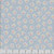 Andover Fabrics Petite Fleur by Makower UK Posy Teal, floral print fabric with small white, pink, and yellow flowers on a light teal background.