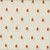 Andover Fabrics Sun Print 2026 Cabin Daylight, fabric pattern featuring small brown houses with pink doors on a light backdrop.