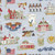 Riley Blake Fabrics Independence American Icons Independence Hall Mount Vernon Boston Blue, patriotic fabric with illustrations of historic American landmarks, colonial soldiers, flags, and symbols of American independence.
