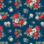Riley Blake Fabrics Independence Roses Dogwood Flowers Oxford Blue
