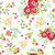 Riley Blake Fabrics Awakening Spring Flowers 108 inch Quilt Backing Cream Red Blue Green, floral quilt backing with colorful spring flowers, leaves, birds, and ladybugs design.