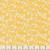 Moda Fabrics Cannon Beach Crystal Manning Sunshine Yellow Poppy Field Florals, close-up of yellow fabric with white floral pattern and a measuring ruler at the bottom.