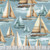 Benartex Fabrics Coastal Escape  Nicole DeCamp Set Sail Ocean Blue