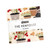 Moda Fabrics The Henhouse Gingiber 5 Inch Squares Charm Squares, printed fabric with gardening-themed illustrations of potted plants, chickens, and floral designs.