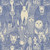 Moda Fabrics The Henhouse Gingiber Cobalt Blue Barnyard Faces Toile