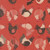Moda Fabrics The Henhouse Gingiber Tomato Red Tossed Chickens, a fabric pattern featuring various stylized chickens in white and black on a red background.