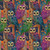 Timeless Treasures Fabrics Wit & Wisdom Cloisonne Owl Forest Multi