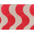 Hamilton Fabrics Mayfair Punch 3 Inch Wave Coral Tan Chenille Stripe, fabric featuring bold wavy coral and tan stripes design.
