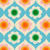 Moda Fabrics Trinketry Ruby Star Society Melody Miller Retro Floral Trinketry Turquoise Blue, vibrant retro floral pattern with pink, green, orange, and yellow flowers on a turquoise background.