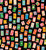Moda Fabrics Trinketry Ruby Star Society Melody Miller Matchmaker Matchbook Black, colorful matchbook illustrations with various designs on a black background.