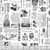 Studio E Fabrics Meow Mix Timna Tarr Cat Ads Off-White