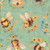 Quilting Treasures Fabrics Buzz, Buzz, Buzz Dan Morris Green Bee Hives Bees