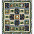 Quilting Treasures Fabrics Savage Kingdom Dan Morris Dino Shuffle Quilt Kit, detailed quilt featuring colorful dinosaur illustrations and a decorative border.