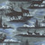 Moda Fabrics Wild Blue Yonder Moda Elk Scenic Landscape Nature Silhouettes Dark Blue