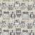 In The Beginning Fabrics Sketchbook Prints by Jason Yenter Taupe Grey Owls