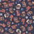 Quilting Treasures Fabrics American Country Dan Morris Navy Blue Cowboy Hats and Boots