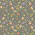 Windham Fabrics Aviva Whistler Studios Floral Charm Thyme, a floral fabric with a pattern of pastel-colored flowers including poppies, daisies, and lavender on a muted green background.