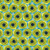 Windham Fabrics Winding Road Natalie Barnes Bouquet Grass Green, colorful fabric pattern featuring stylized floral motifs with a vibrant background.